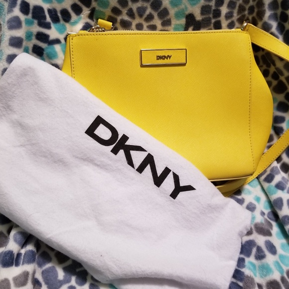 DKNYC Bags Dkny Yellow Leather Purse Poshmark